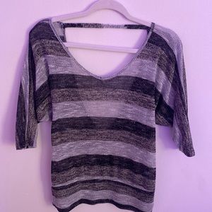 Cutout back 3/4 sleeve sweater